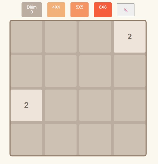 Chơi Game 2048 4x4 Miễn Phí
