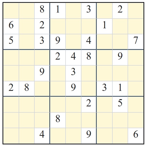 Bàn sudoku cấp độ cực khó
