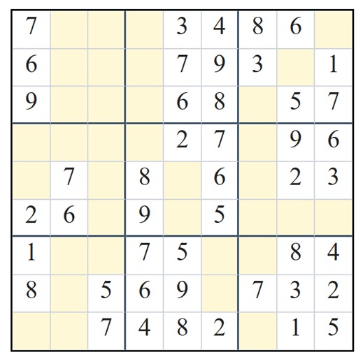 Bàn sudoku cấp độ dễ