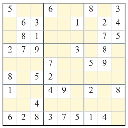 Bàn sudoku cấp độ trung bình